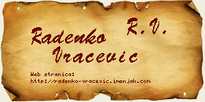 Radenko Vračević vizit kartica